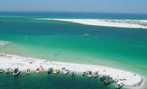 One of many photos Legendary sent its customers during the oil spill disaster showing unspoiled beaches along the Gulf of Mexico.
